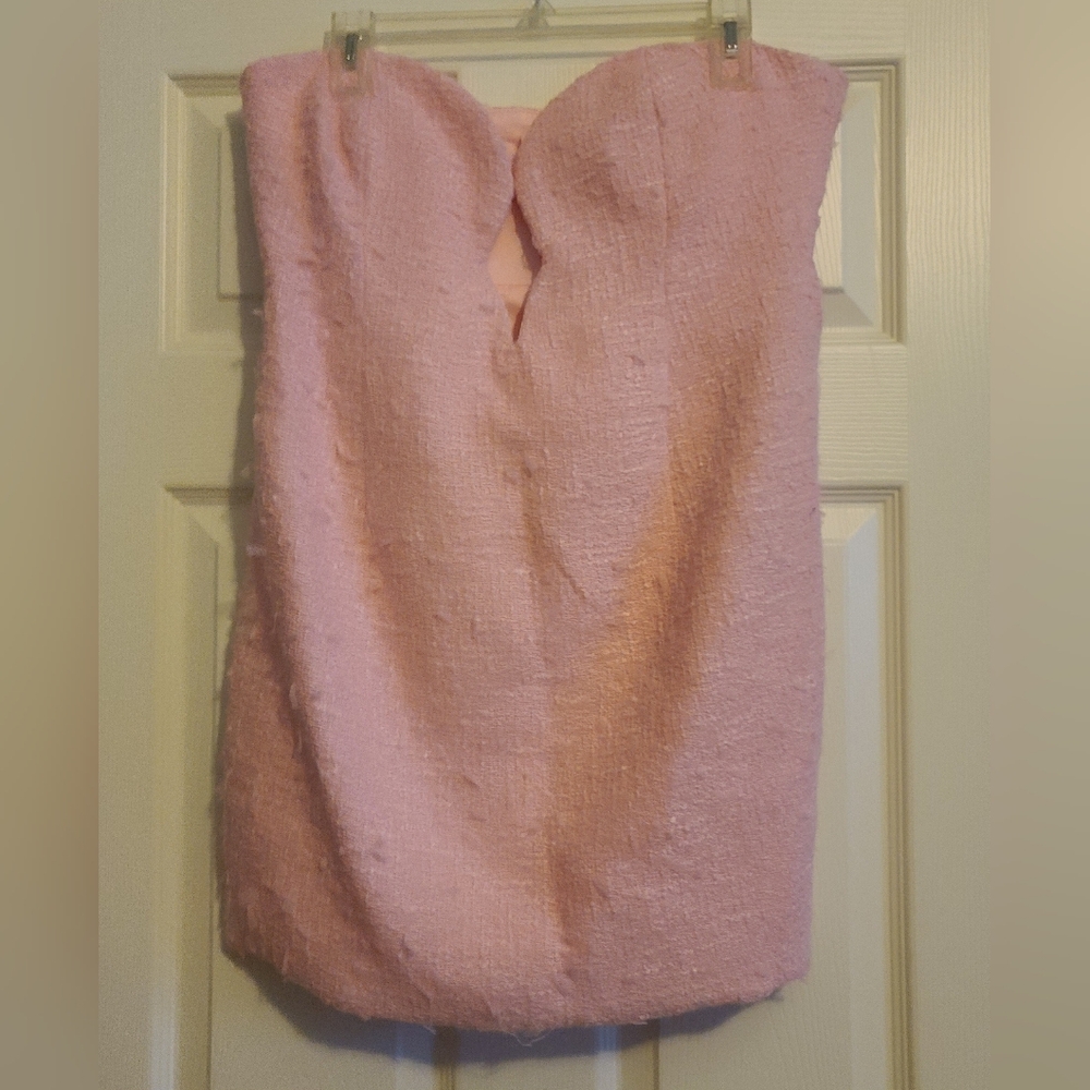 Bardot Blush Strapless Textured Dress